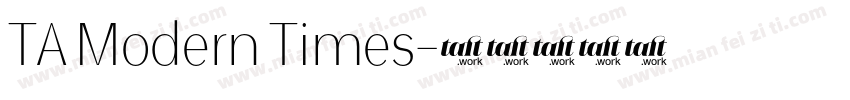 TA Modern Times字体转换